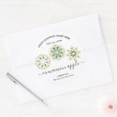 Weihnachtsschneeflocken-Etikett Runder Aufkleber (Umschlag)