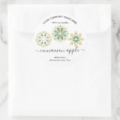 Weihnachtsschneeflocken-Etikett Runder Aufkleber (Tasche)