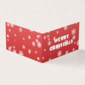 Weihnachtsschneeflocken Faltkarte (Vorderseite)