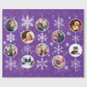 Weihnachtsschneeflocken Favoritenfamilien Fotos Li Geschenkpapier (Flach)