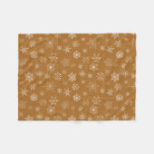 Weihnachtsschneeflocken Fleecedecke (Vorderseite (Horizontal))