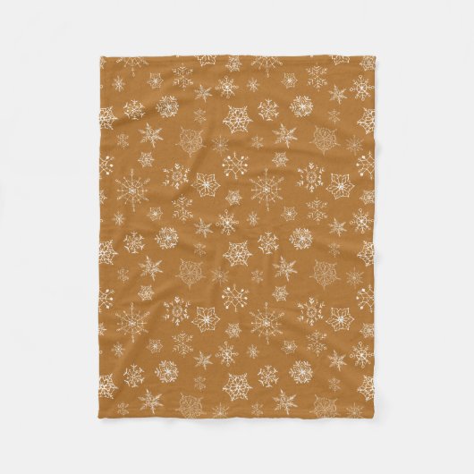 Weihnachtsschneeflocken Fleecedecke (Vorderseite)
