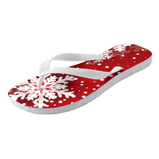 Weihnachtsschneeflocken Flip Flops Badesandalen