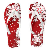 Weihnachtsschneeflocken Flip Flops Badesandalen