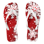 Weihnachtsschneeflocken Flip Flops Badesandalen (Fußbett)