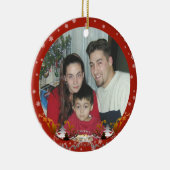 Weihnachtsschneeflocken Foto Ornament (Rechts)