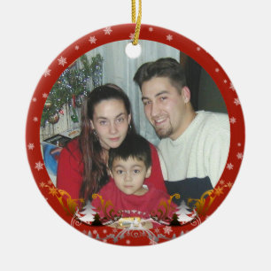 Weihnachtsschneeflocken Foto Ornament