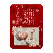 Weihnachtsschneeflocken Foto wünscht Magnet (Vertikal)
