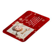 Weihnachtsschneeflocken Foto wünscht Magnet (Linke Seite)