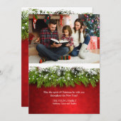 Weihnachtsschneeflocken Fotokarte Feiertagskarte (Vorne/Hinten)