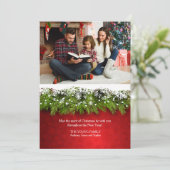 Weihnachtsschneeflocken Fotokarte Feiertagskarte (Stehend Vorderseite)