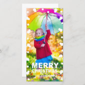 Weihnachtsschneeflocken Fotokarte Feiertagskarte (Vorne/Hinten)