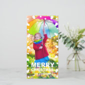 Weihnachtsschneeflocken Fotokarte Feiertagskarte (Stehend Vorderseite)