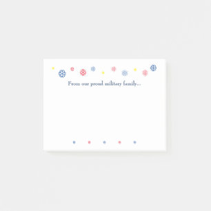 Weihnachtsschneeflocken für militärische Familien Post-it Klebezettel