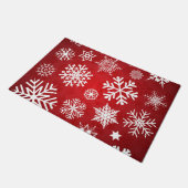Weihnachtsschneeflocken Fußmatte (Schrägansicht)
