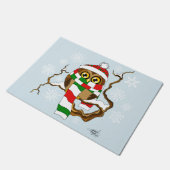 Weihnachtsschneeflocken Fußmatte (Schrägansicht)