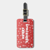 Weihnachtsschneeflocken Gepäckanhänger (Vorderseite vertikal)