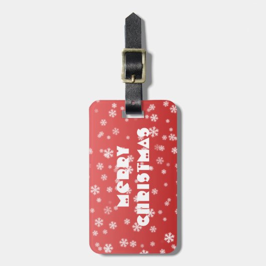 Weihnachtsschneeflocken Gepäckanhänger (Vorderseite vertikal)
