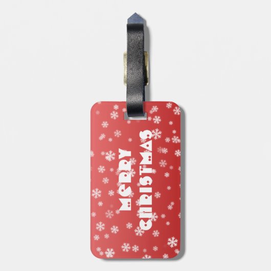 Weihnachtsschneeflocken Gepäckanhänger (Rückseite vertikal)