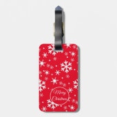 Weihnachtsschneeflocken Gepäckmarke Gepäckanhänger (Rückseite vertikal)