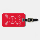 Weihnachtsschneeflocken Gepäckmarke Gepäckanhänger (Vorderseite horizontal)