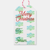 Weihnachtsschneeflocken - Geschenk Tag Geschenkanhänger (Rückseite)