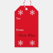 Weihnachtsschneeflocken Geschenkanhänger (Rückseite)