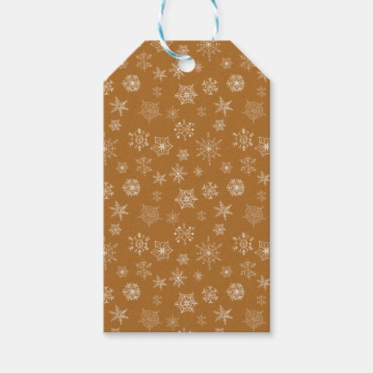 Weihnachtsschneeflocken Geschenkanhänger (Vorderseite)