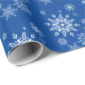 Weihnachtsschneeflocken Geschenkpapier (Rolleneckpunkt)