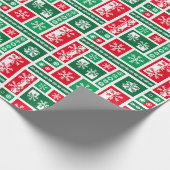 Weihnachtsschneeflocken Geschenkpapier (Ecke)