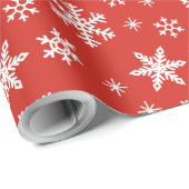 Weihnachtsschneeflocken Geschenkpapier (Rolleneckpunkt)