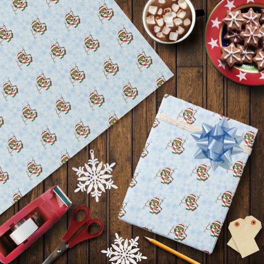 Weihnachtsschneeflocken Geschenkpapier
