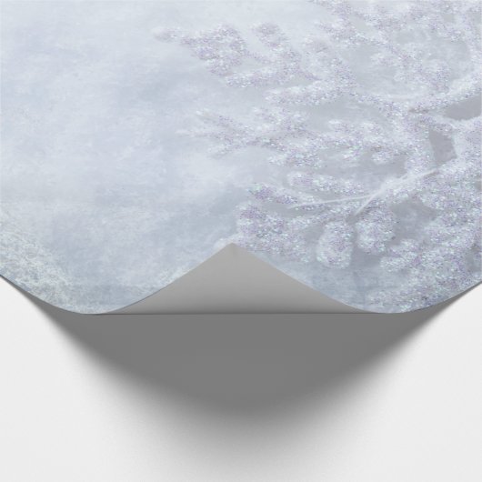 Weihnachtsschneeflocken Geschenkpapier (Ecke)