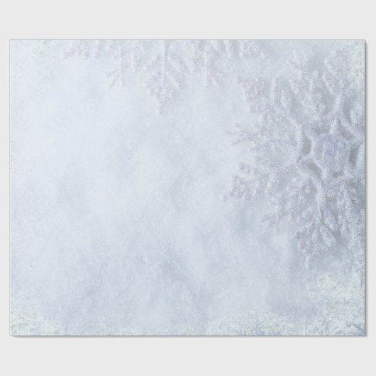 Weihnachtsschneeflocken Geschenkpapier (Flach)