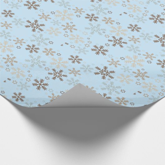 Weihnachtsschneeflocken Geschenkpapier (Ecke)