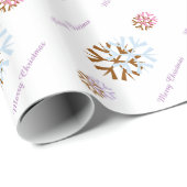 Weihnachtsschneeflocken Geschenkpapier (Rolleneckpunkt)