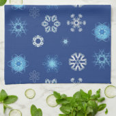 Weihnachtsschneeflocken Geschirrtuch (Gefaltet)