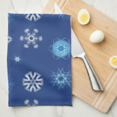 Weihnachtsschneeflocken Geschirrtuch (Viertel Falte)