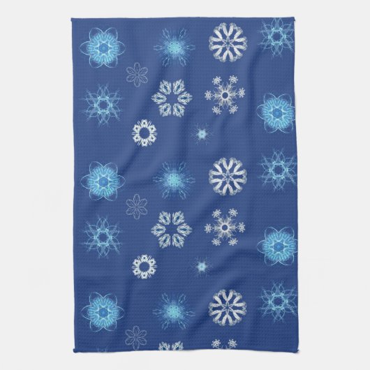 Weihnachtsschneeflocken Geschirrtuch (Vertikal)