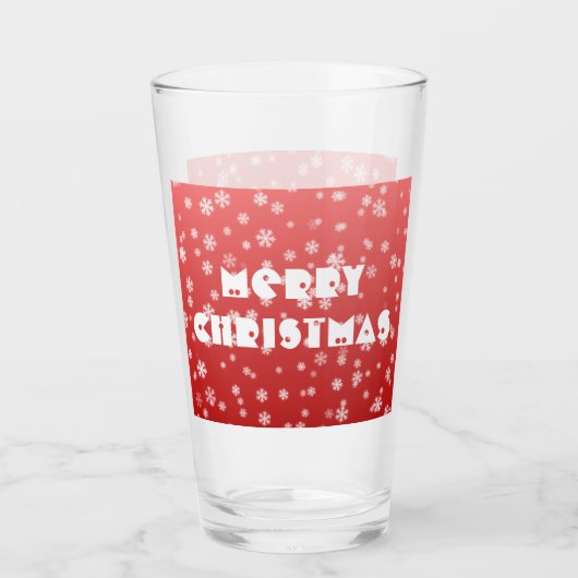 Weihnachtsschneeflocken Glas (Rückseite)