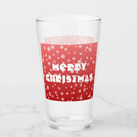Weihnachtsschneeflocken Glas (Vorderseite)