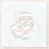 Weihnachtsschneeflocken Glasuntersetzer (Rückseite)