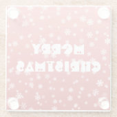 Weihnachtsschneeflocken Glasuntersetzer (Rückseite)