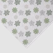 Weihnachtsschneeflocken Green Gold Seidenpapier (Ausschnitt)