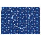 Weihnachtsschneeflocken Große Geschenktüte (Rückseite)