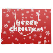 Weihnachtsschneeflocken Große Geschenktüte (Vorderseite)