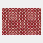 Weihnachtsschneeflocken, Holly Berries und Bows Geschenkpapier Set (Vorderseite)