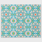 Weihnachtsschneeflocken im nordischen Stil (Trg) Geschenkpapier (Flach)