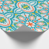 Weihnachtsschneeflocken im nordischen Stil (Trg) Geschenkpapier (Ecke)