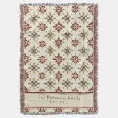 Weihnachtsschneeflocken Imitate Strick Muster Fami Decke (Vorderseite Vertikal)